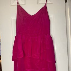 Pink Greylin Silk Cutout Dress